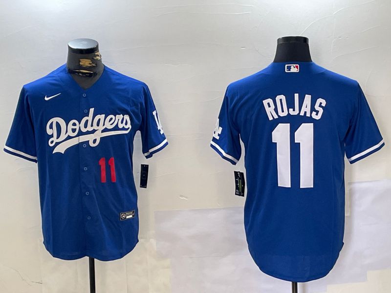 Men Los Angeles Dodgers #11 Rojas Blue Game 2024 Nike MLB Jersey style 2->los angeles dodgers->MLB Jersey